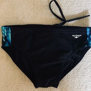 The Finals Male Swimsuit. Black and Blue. Size 32